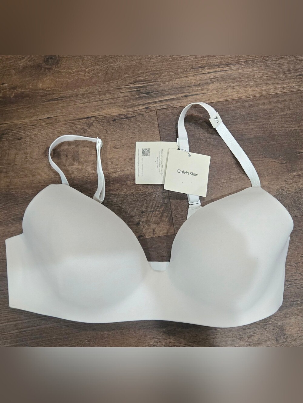 Calvin Klein White Seamless Wireless Lightly Padded T-Shirt Bra 36D